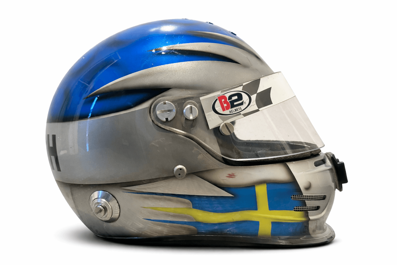Rickard Javanainen's helmet in close-up