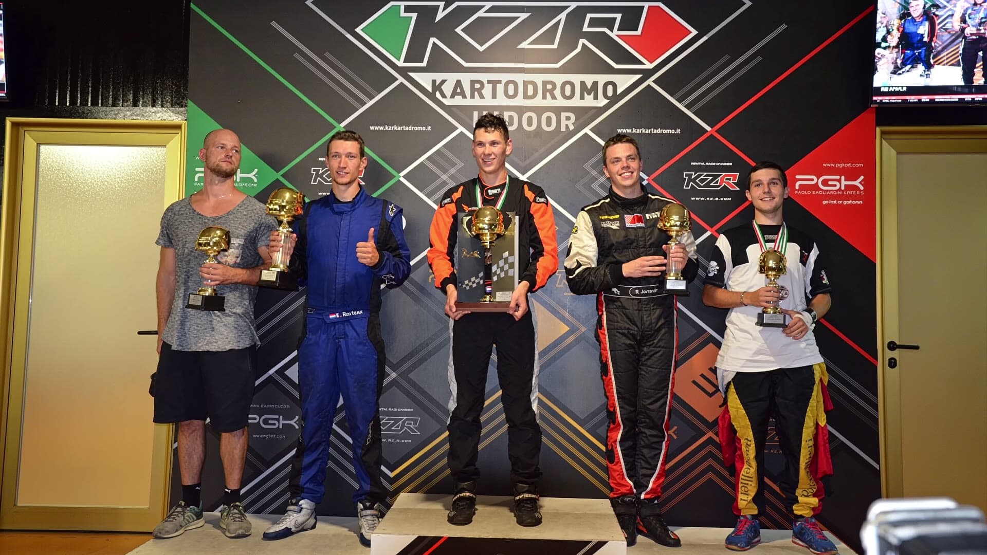 Podium ceremony — Rickard Javanainen in the middle of the podium